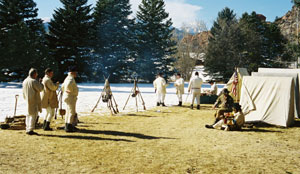 Image - The living history displays are actual campsites populated with reenactors portraying the daily life on the expedition. 