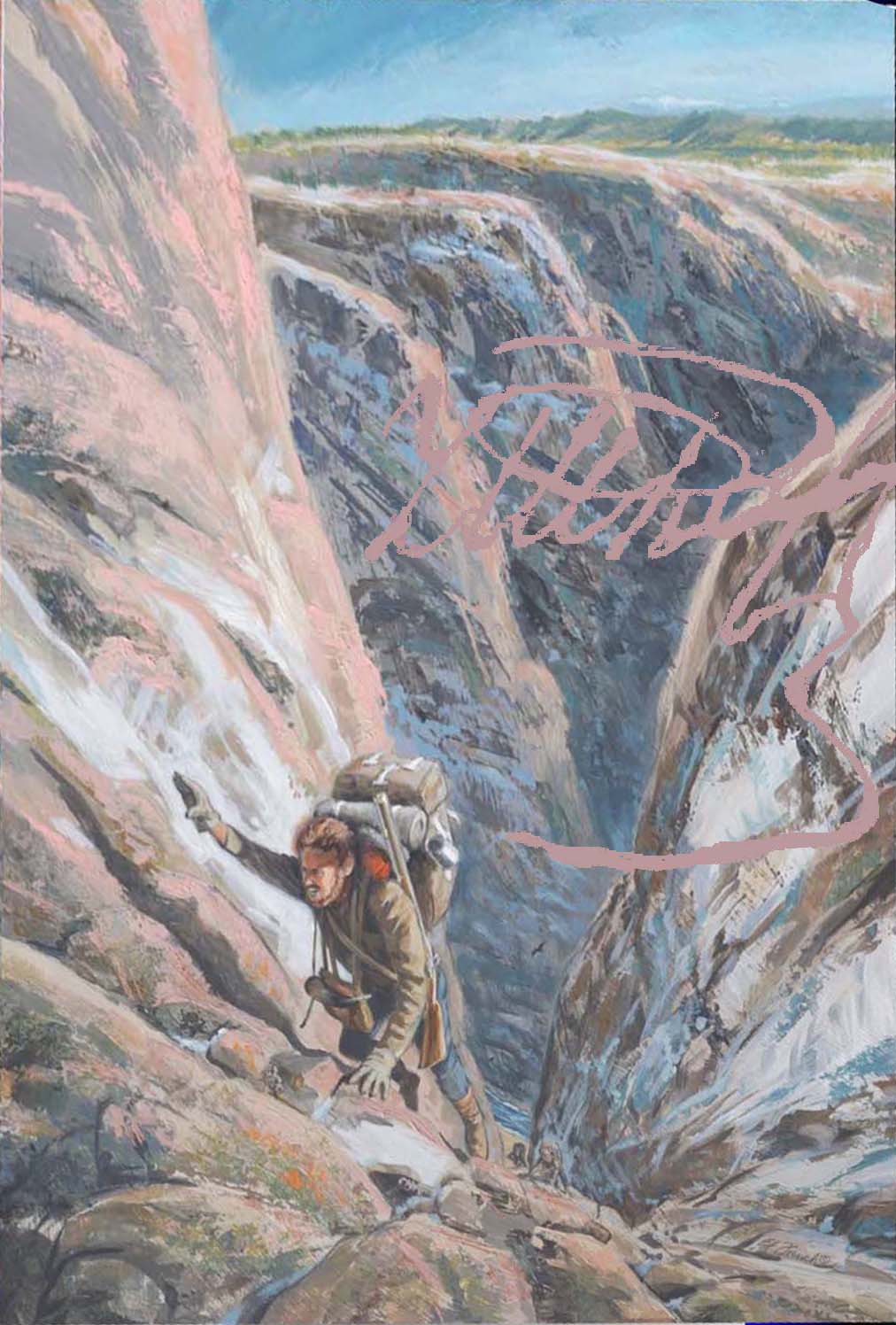 Painting by Ed French Depicting: Climbing Up Pike’s Gulch – Royal Gorge