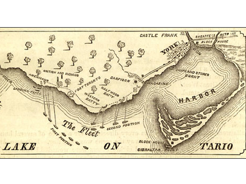 Battle at York MAP April 1813