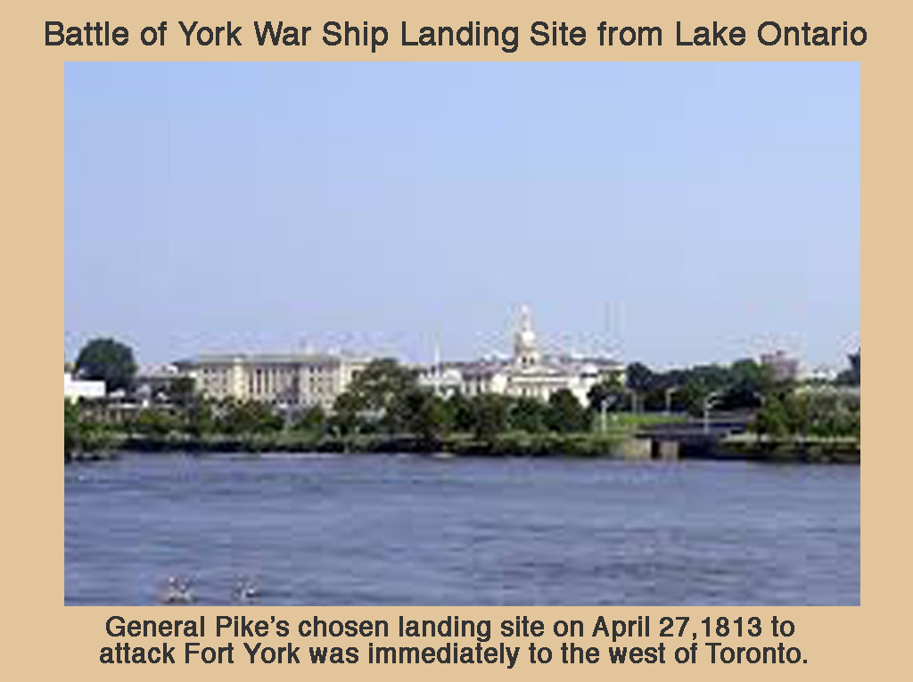 Battle of York Landing Site from Lake Ontario