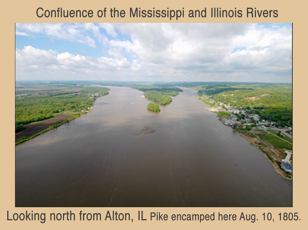 Confluence Mississippi and Illinois Rivers