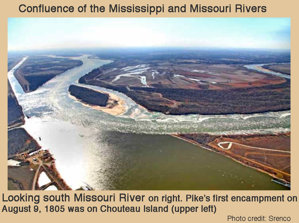 Confluence Mississippi and Missouri Rivers