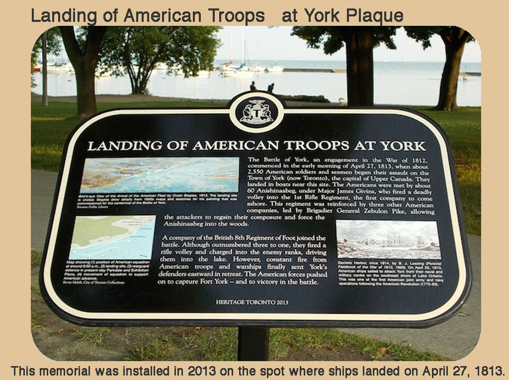 Landing of American Troops at York Plaque