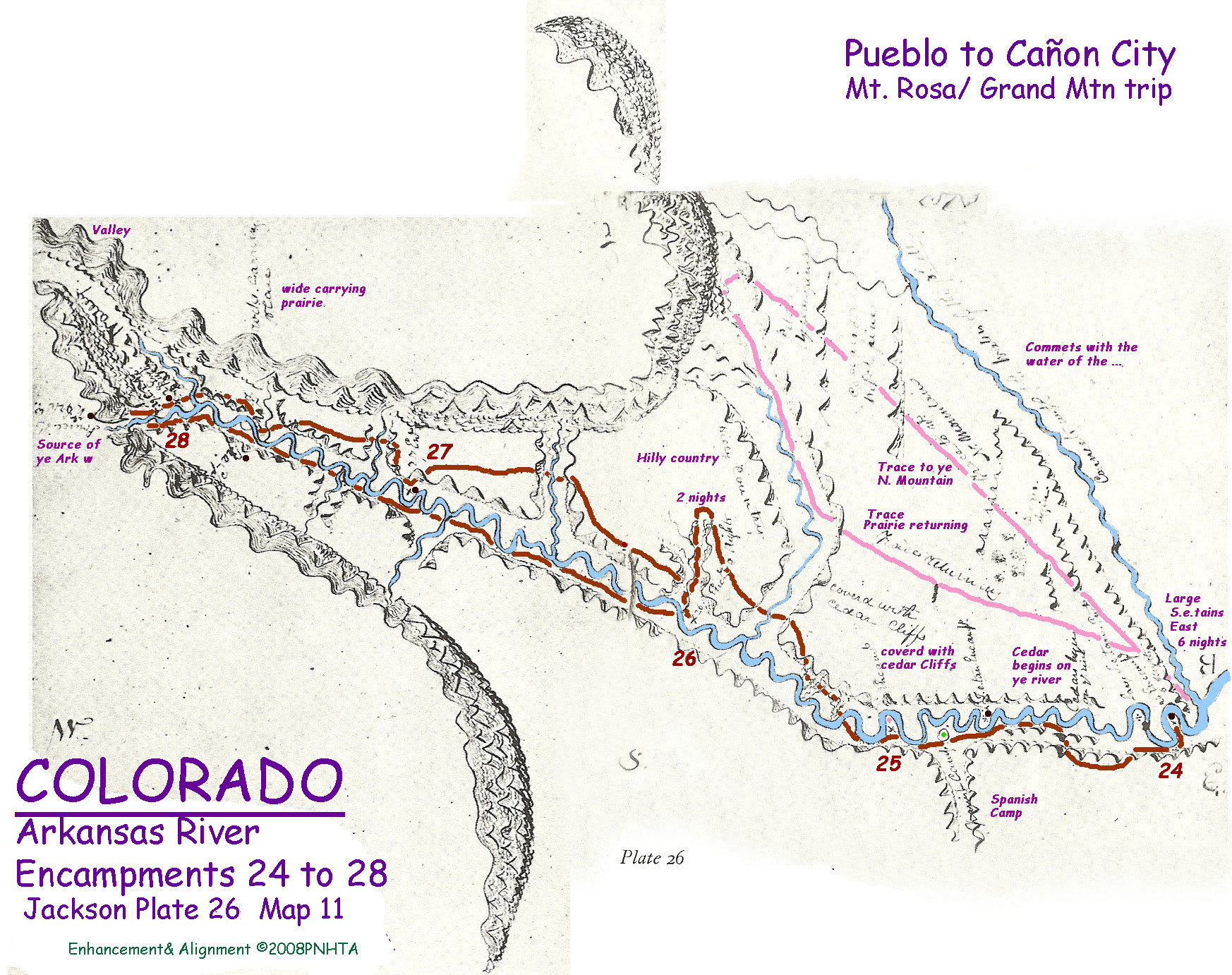 Map 11 (Field 26)- Pike's attempt of his Grand Mountain (Pikes Peak) (Jackson Plate 26)