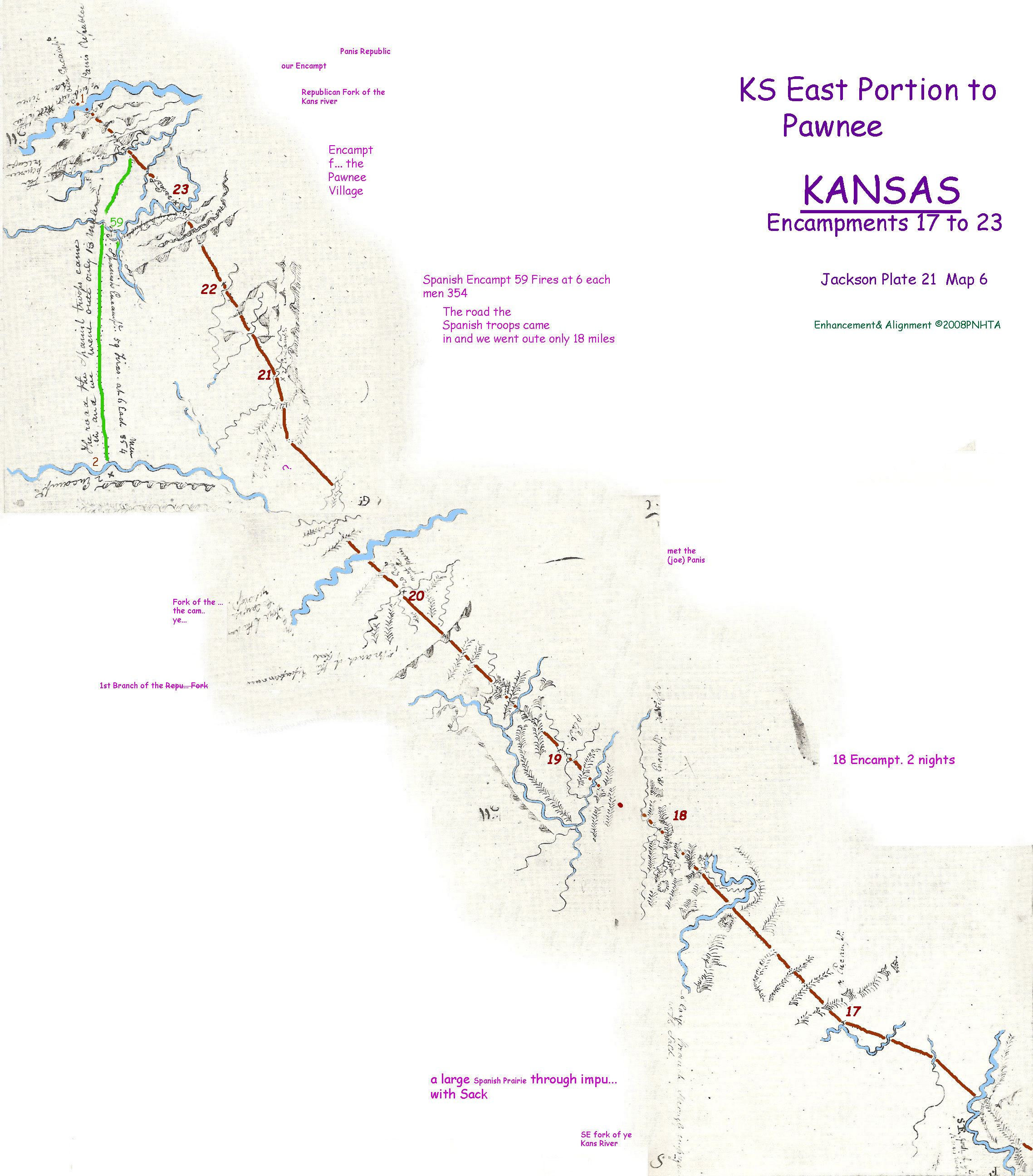 Map 6 (Field 21)- Eastern Kansas to the Pawnee Republic (Jackson Plate 21)