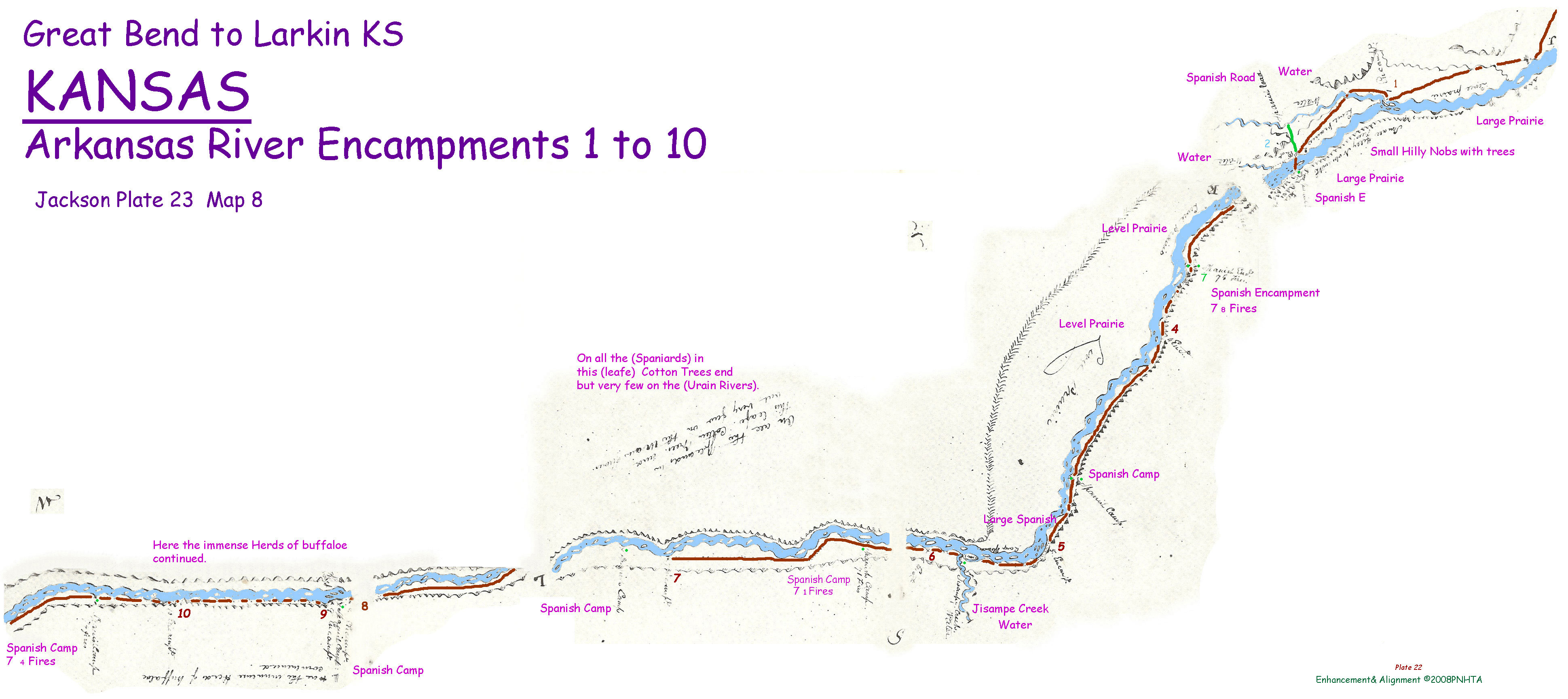 Map 8 (Field 23)- Great Bend to Larkin KS on the Arkansas River (Jackson Plate 23)