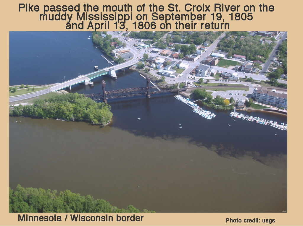 Mouth of the St. Croix River and the muddy Mississippi