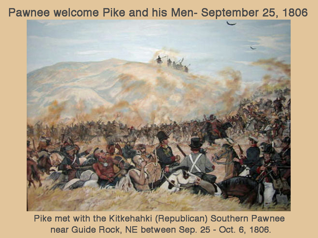 Pawnee Welcome Pike and his Men- September 25, 1806