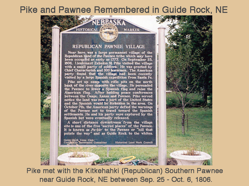 Pike and Pawnee Remembered in Guide Rock, NE