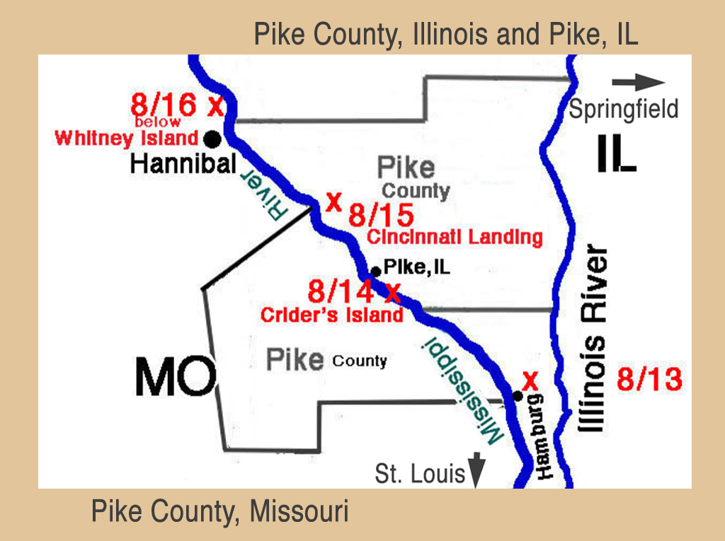Pike Counties in Illinois and Missouri on the Mississippi River