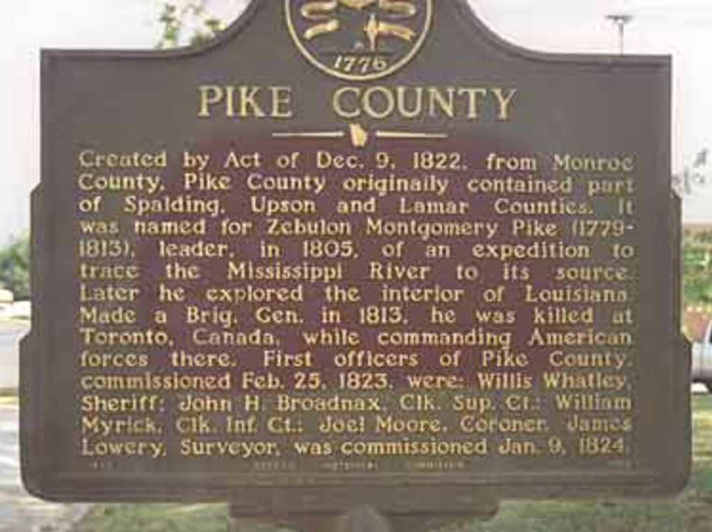 Pike County, Zebulon, GA Marker