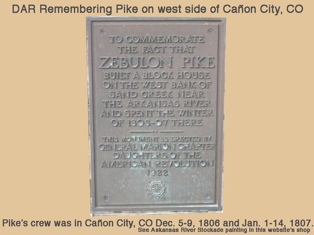 DAR Pike marker in Cañon City