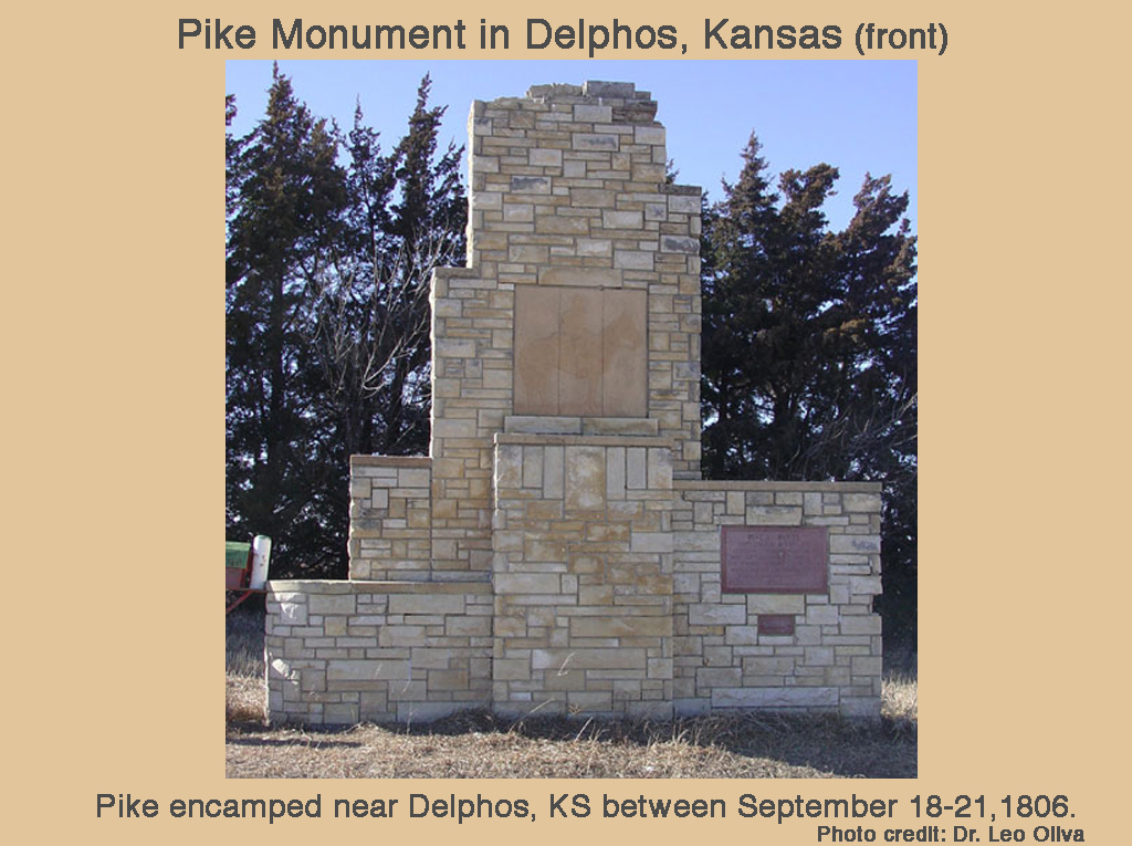 Pike Monument in Delphos, Kansas (front)