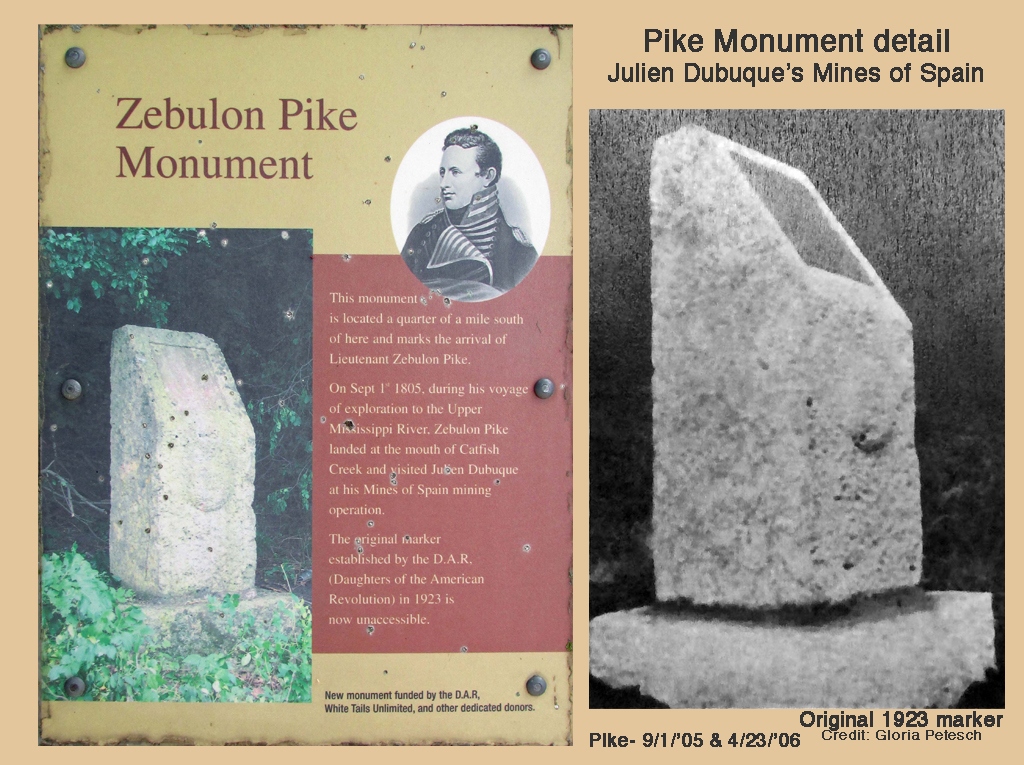 Pike Monument detail- Dubuque, IA