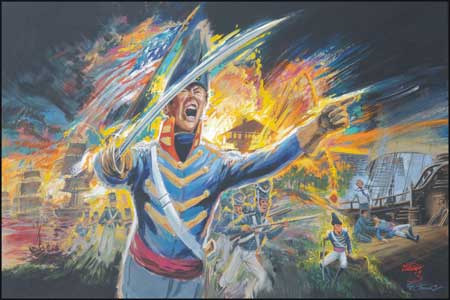 Glory, Battle of York, painting by Ed French